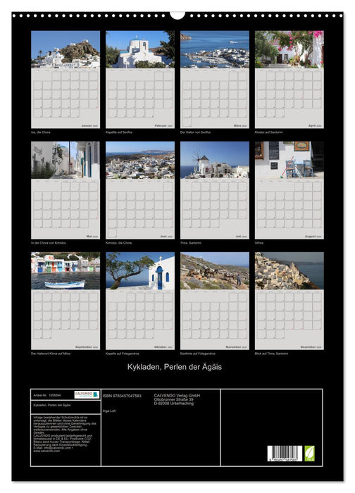 Kykladen, Perlen der Ägäis (CALVENDO Wandkalender 2025)
