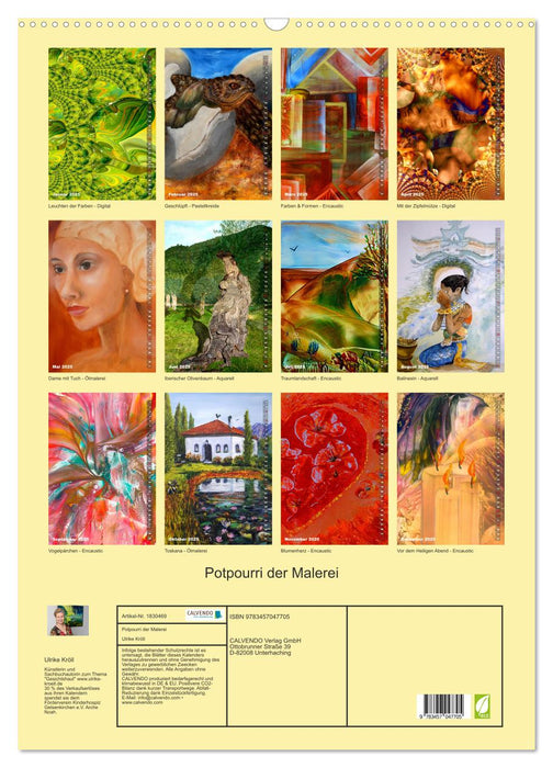 Potpourri der Malerei (CALVENDO Wandkalender 2025)