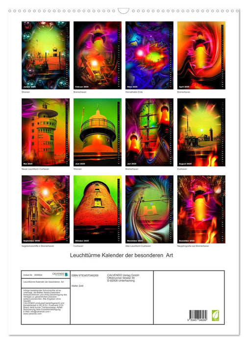 Leuchttürme Kalender der besonderen Art (CALVENDO Wandkalender 2025)