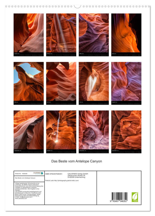 Das Beste vom Antelope Canyon (CALVENDO Premium Wandkalender 2025)