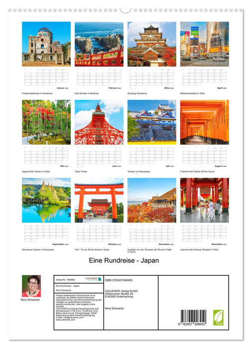 Eine Rundreise - Japan (CALVENDO Premium Wandkalender 2025)