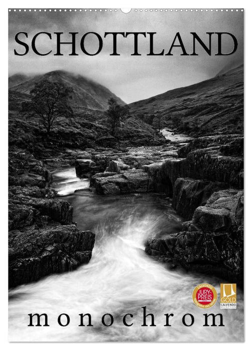 Schottland Monochrom (CALVENDO Wandkalender 2025)