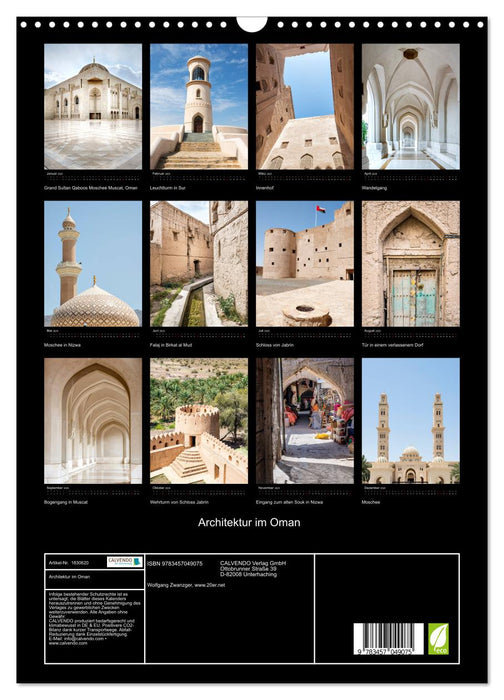 Architektur im Oman (CALVENDO Wandkalender 2025)