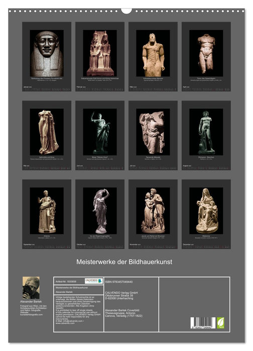 Meisterwerke der Bildhauerkunst (CALVENDO Wandkalender 2025)