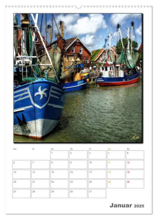 Ostfriesland - Hafen Neuharlingersiel (CALVENDO Wandkalender 2025)