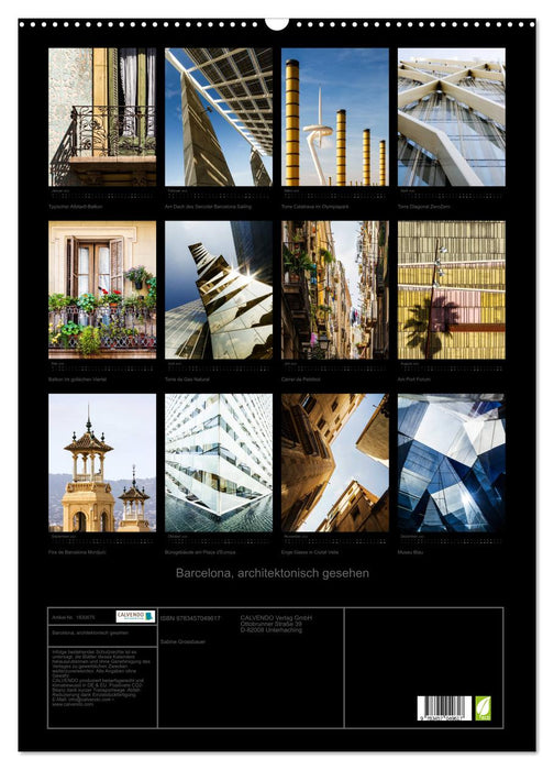 Barcelona, architektonisch gesehen (CALVENDO Wandkalender 2025)