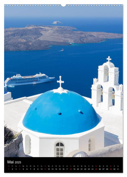 Santorini - Schönheit der Südlichen Ägäis (CALVENDO Wandkalender 2025)