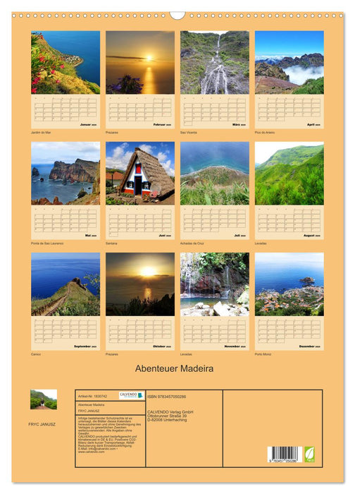 Abenteuer Madeira (CALVENDO Wandkalender 2025)