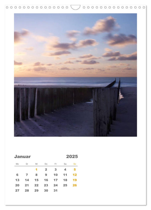 Hollands Strandparadies Zeeland (CALVENDO Wandkalender 2025)