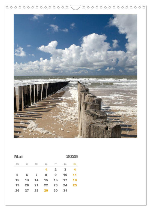 Hollands Strandparadies Zeeland (CALVENDO Wandkalender 2025)