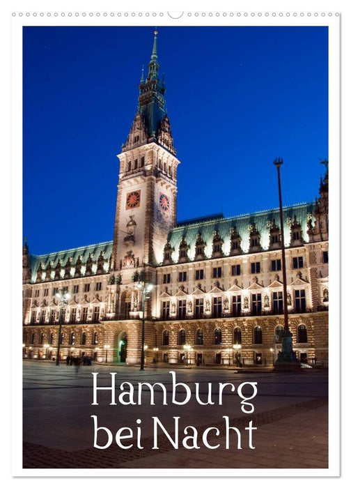 Hamburg bei Nacht (CALVENDO Wandkalender 2025)