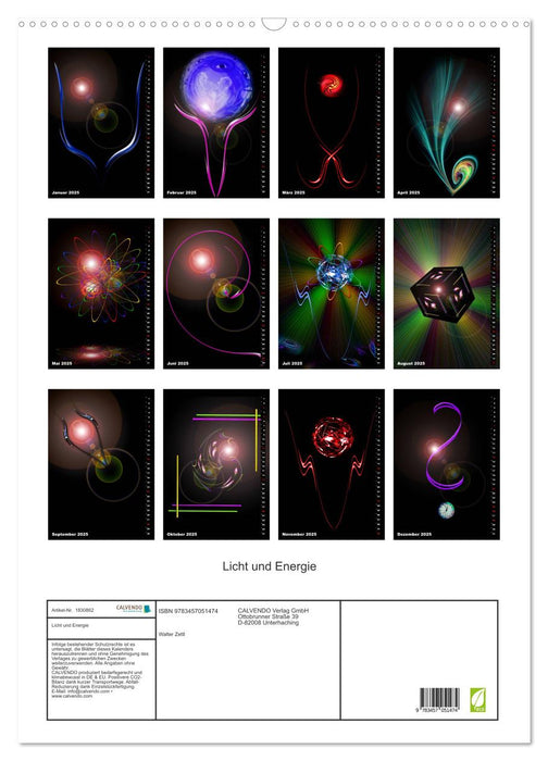 Licht und Energie (CALVENDO Wandkalender 2025)