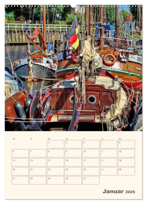 Ostfriesland - Carolinensiel, der Museumshafen (CALVENDO Wandkalender 2025)