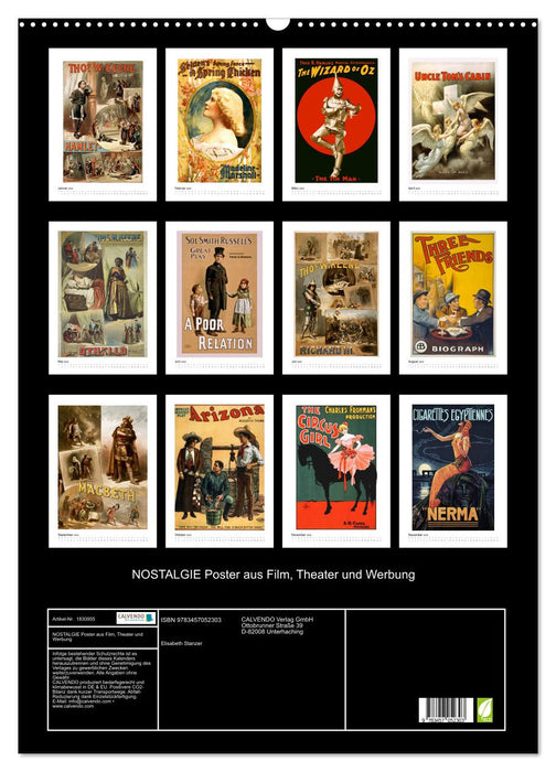 NOSTALGIE Poster aus Film, Theater und Werbung (CALVENDO Wandkalender 2025)