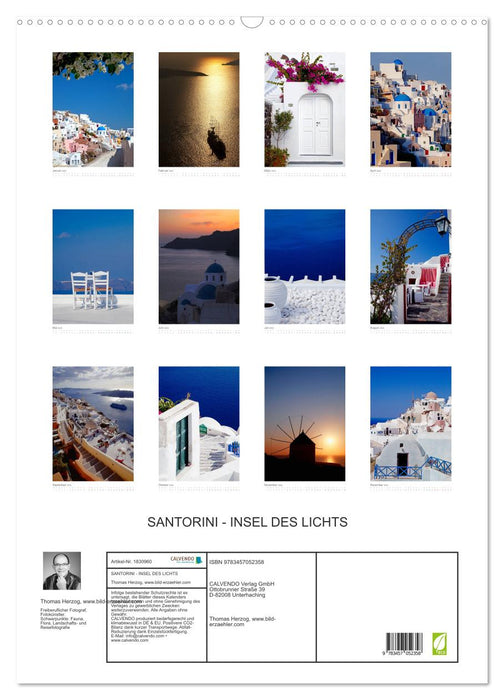 SANTORINI - INSEL DES LICHTS (CALVENDO Wandkalender 2025)