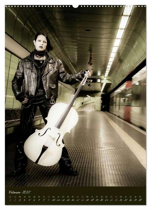 Weißes Cello auf Reisen (CALVENDO Wandkalender 2025)