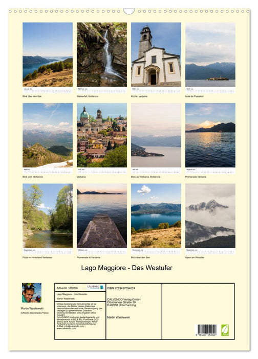 Lago Maggiore - Das Westufer (CALVENDO Wandkalender 2025)