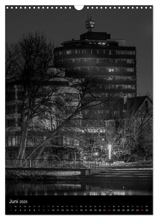 Heilbronn bei Nacht 2 (CALVENDO Wandkalender 2025)