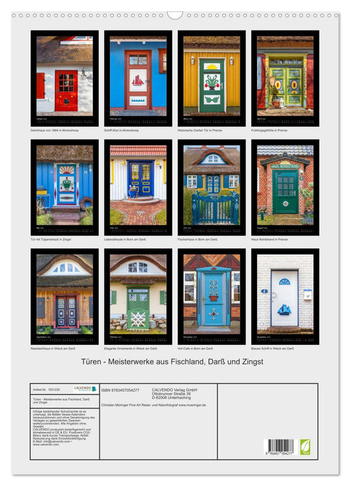 Türen - Meisterwerke aus Fischland, Darß und Zingst (CALVENDO Wandkalender 2025)