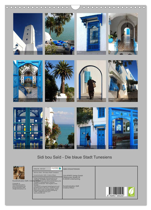 Sidi bou Saïd - Die blaue Stadt Tunesiens (CALVENDO Wandkalender 2025)