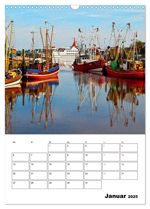 Neuharlingersiel Hafenromantik / Planer (CALVENDO Wandkalender 2025)