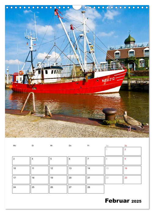 Neuharlingersiel Hafenromantik / Planer (CALVENDO Wandkalender 2025)