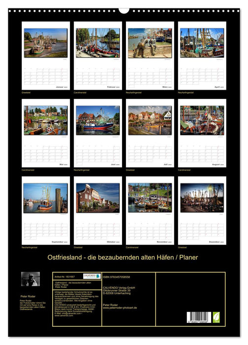 Ostfriesland - die bezaubernden alten Häfen / Planer (CALVENDO Wandkalender 2025)