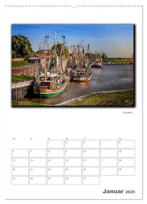 Ostfriesland - die bezaubernden alten Häfen / Planer (CALVENDO Wandkalender 2025)