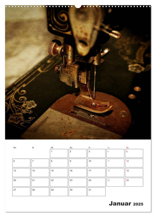 Stich für Stich-Ansichten einer alten Nähmaschine (CALVENDO Wandkalender 2025)