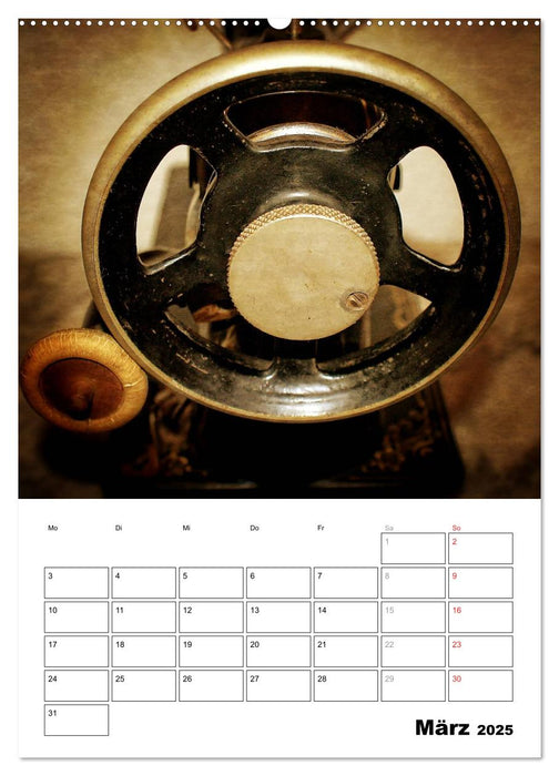 Stich für Stich-Ansichten einer alten Nähmaschine (CALVENDO Wandkalender 2025)