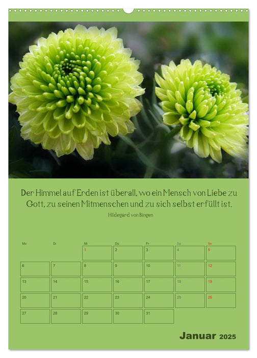 Erkenntnis und Weisheit - Hildegard von Bingen (CALVENDO Wandkalender 2025)