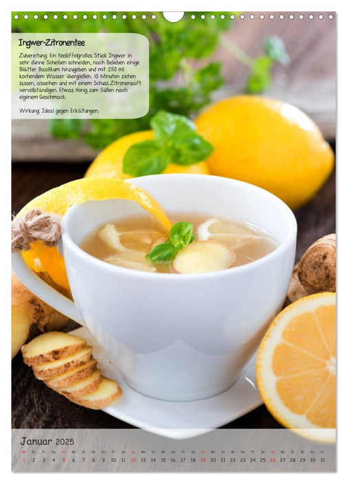 Teezeit - Rezeptkalender (CALVENDO Wandkalender 2025)