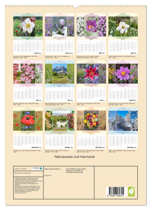 Naturpoesie und Harmonie (CALVENDO Premium Wandkalender 2025)