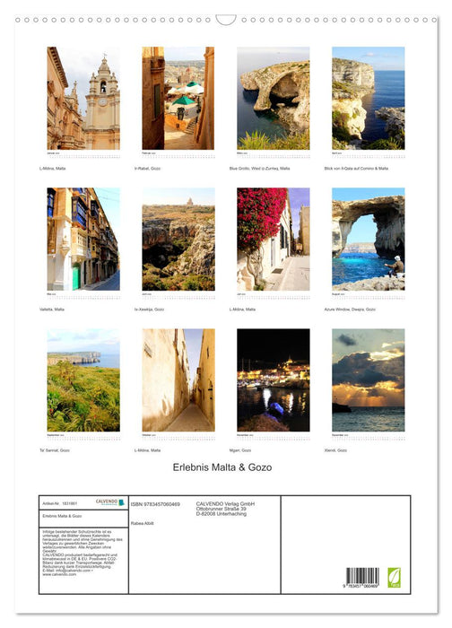 Erlebnis Malta & Gozo (CALVENDO Wandkalender 2025)