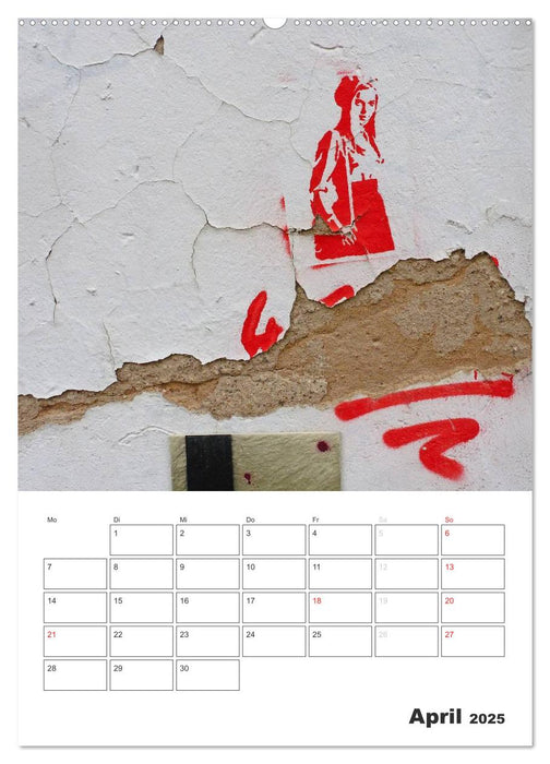 STENCIL ART 2025 - Schablonen Graffiti an Häuserfassaden / Planer (CALVENDO Wandkalender 2025)