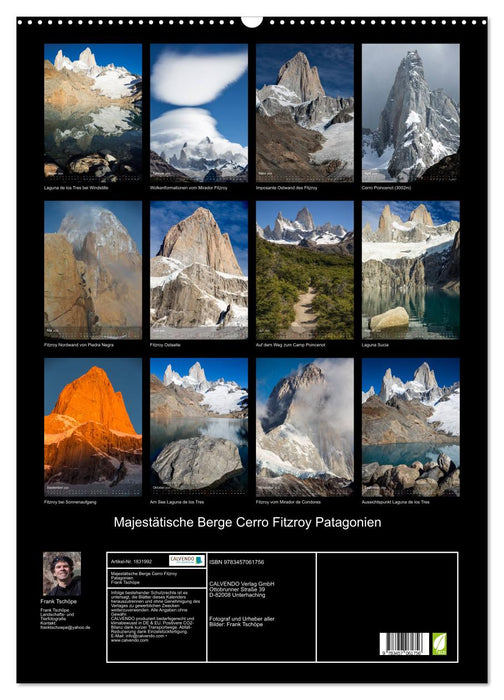 Majestätische Berge Cerro Fitzroy Patagonien (CALVENDO Wandkalender 2025)