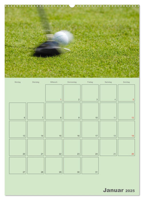 Der Golf-Teetime Planer für das ganze Jahr / Planer (CALVENDO Wandkalender 2025)