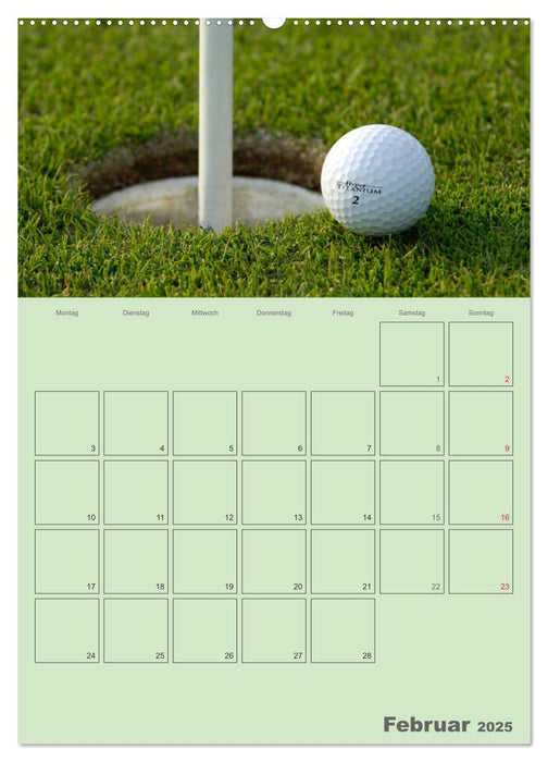 Der Golf-Teetime Planer für das ganze Jahr / Planer (CALVENDO Wandkalender 2025)