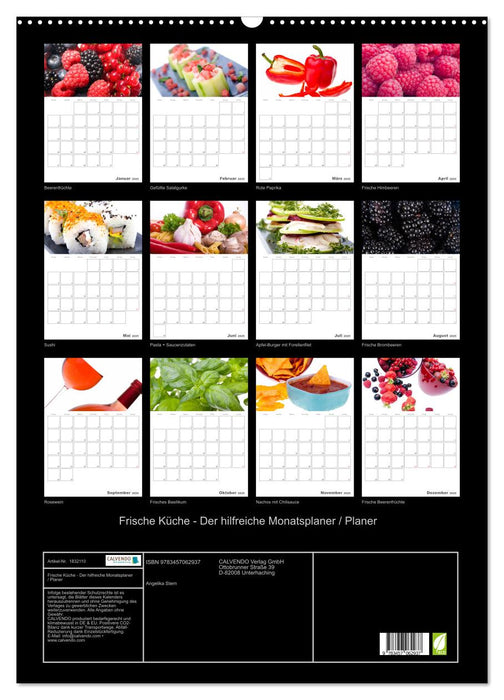 Frische Küche - Der hilfreiche Monatsplaner / Planer (CALVENDO Wandkalender 2025)