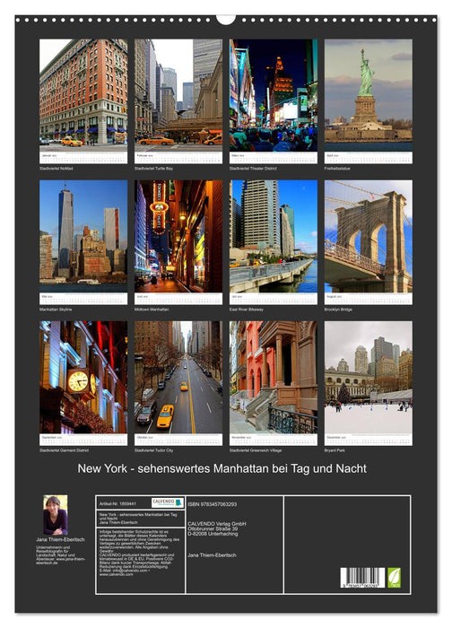 New York - sehenswertes Manhattan bei Tag und Nacht (CALVENDO Wandkalender 2025)