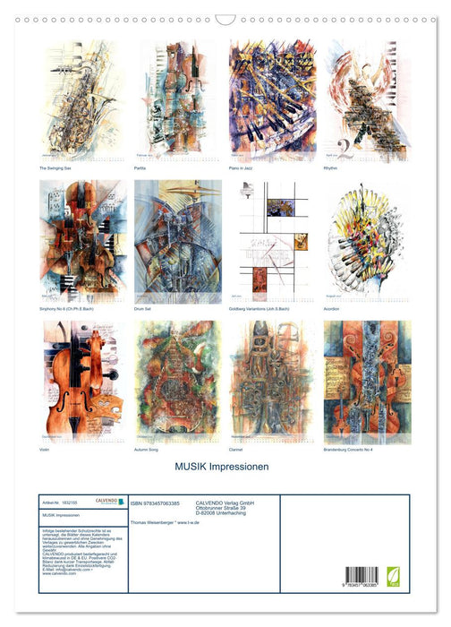 MUSIK Impressionen (CALVENDO Wandkalender 2025)