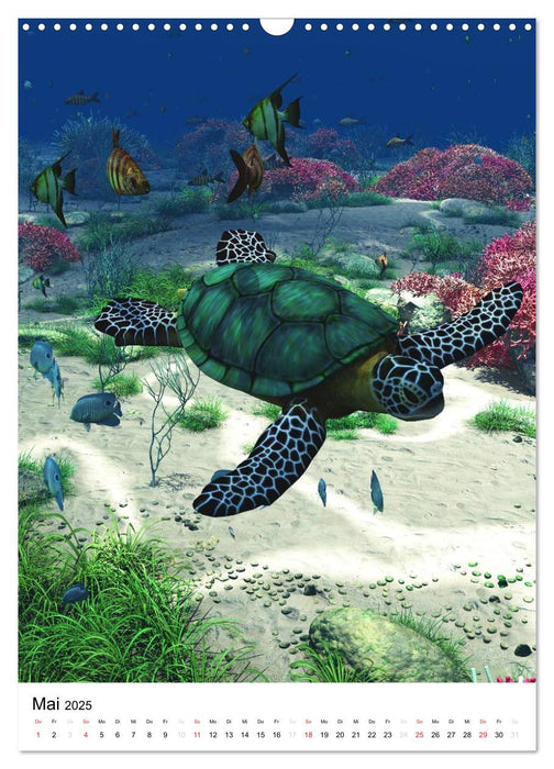 Fantasievolle Meerestiere (CALVENDO Wandkalender 2025)