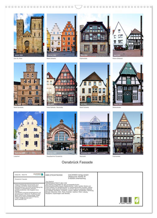Osnabrück Fassade (CALVENDO Wandkalender 2025)