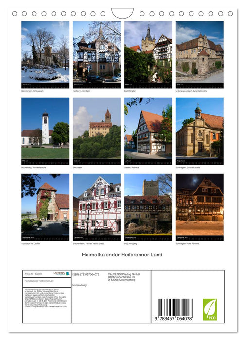 Heimatkalender Heilbronner Land (CALVENDO Wandkalender 2025)