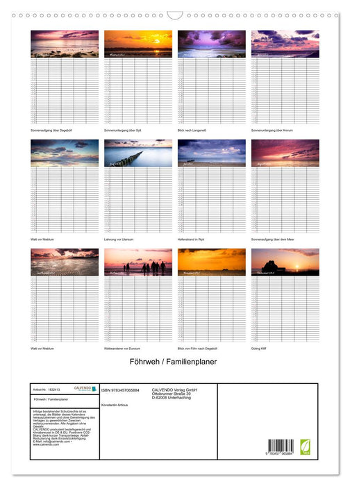 Föhrweh / Familienplaner (CALVENDO Wandkalender 2025)