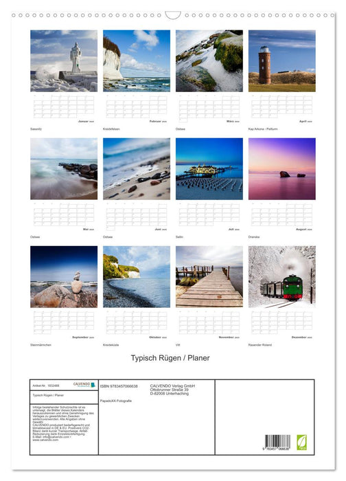 Typisch Rügen / Planer (CALVENDO Wandkalender 2025)