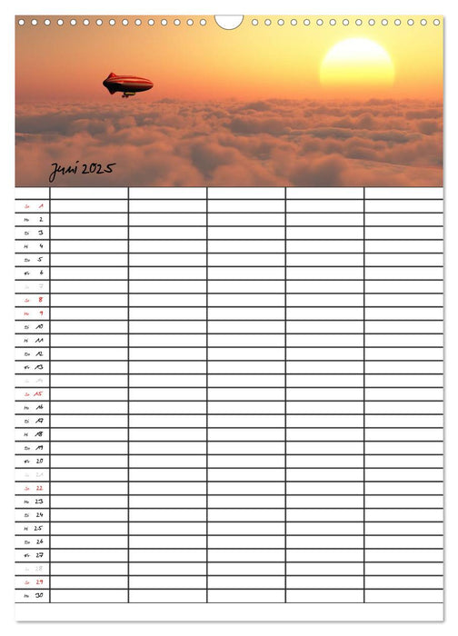 Familienplaner mit schönen Landschaftsbildern (CALVENDO Wandkalender 2025)