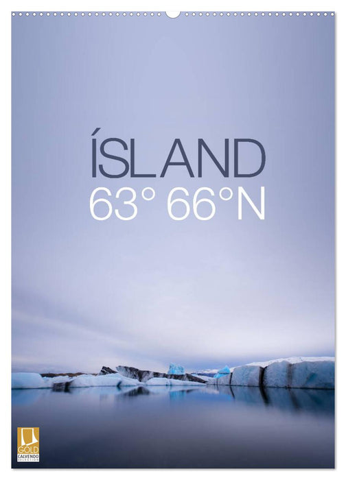 ÍSLAND 63° 66° N (CALVENDO Wandkalender 2025)