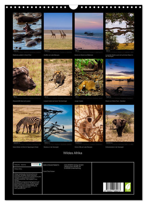 Wildes Afrika (CALVENDO Wandkalender 2025)