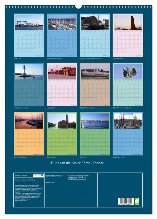 Rund um die Kieler Förde / Planer (CALVENDO Wandkalender 2025)